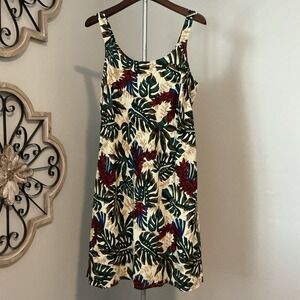Vintage 90s Hilo‎ Hattie Multi Floral Dress Womens Size XL Wrap Skirt Hawaiian